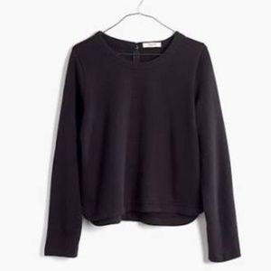 Madewell | Jacquard Grid  Sweater Top Black - Sz S